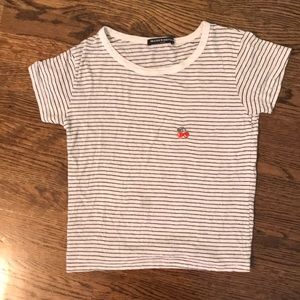 Striped Brandy Melville T-Shirt w Cherry